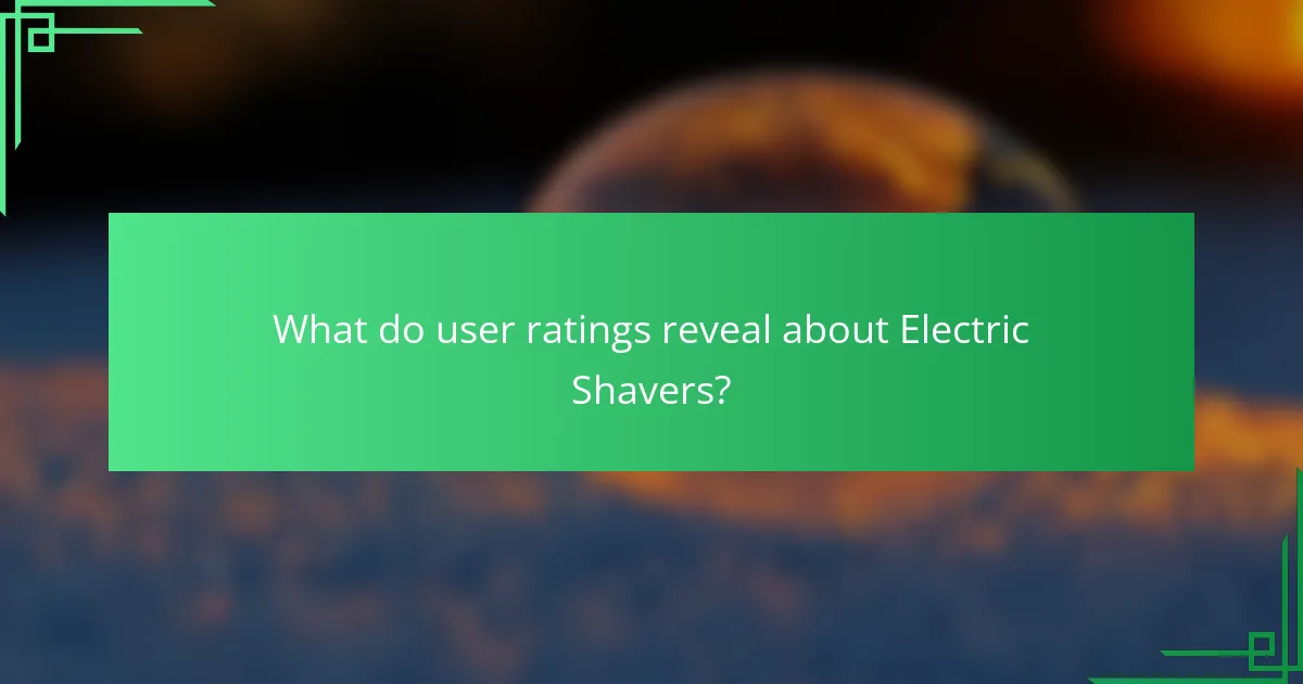 What do user ratings reveal about Electric Shavers?